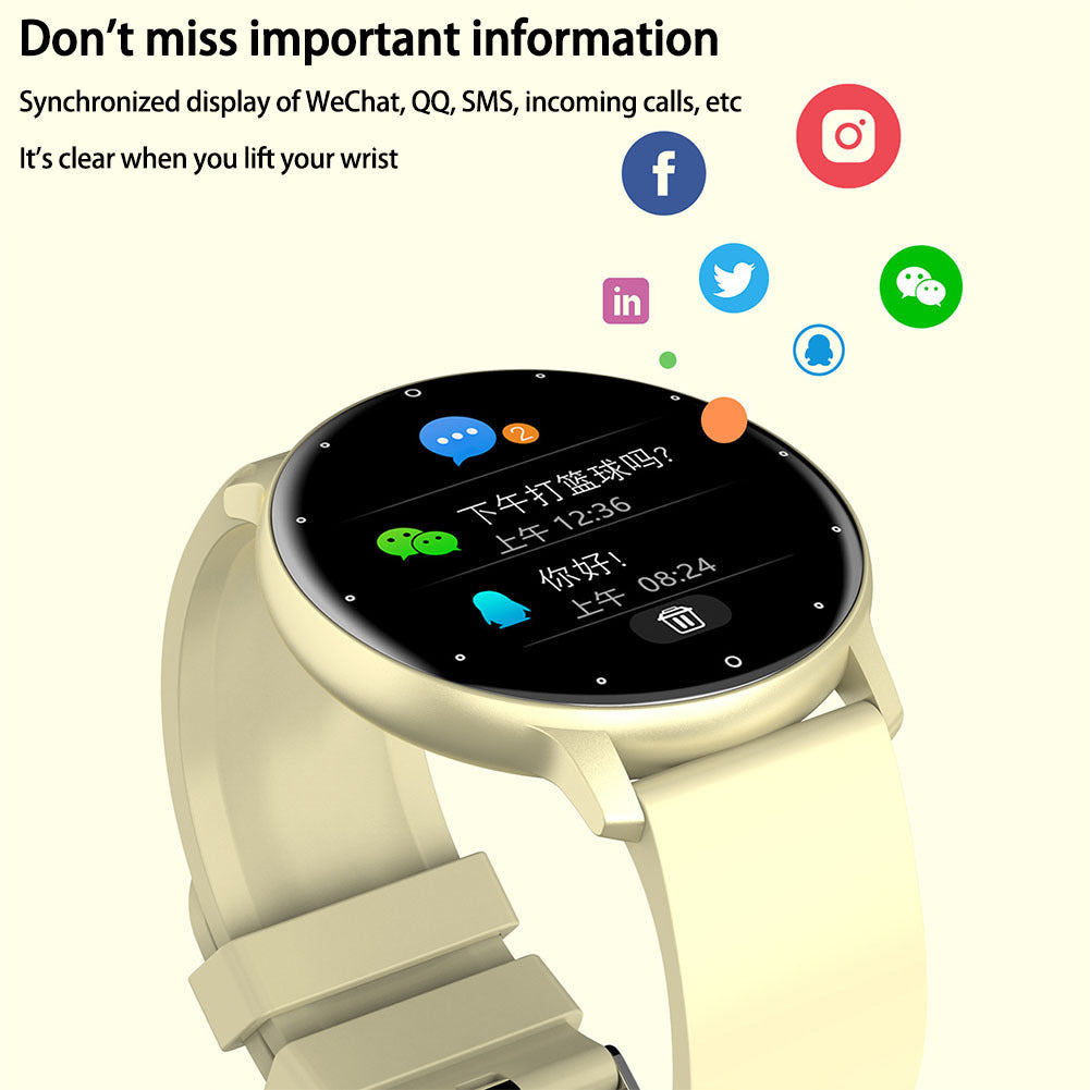 1.28 Inch Zl02 Smart Watch Heart Rate Blood Pressure Monitor Sport Running Watch Compatible for Android iOS King Kong