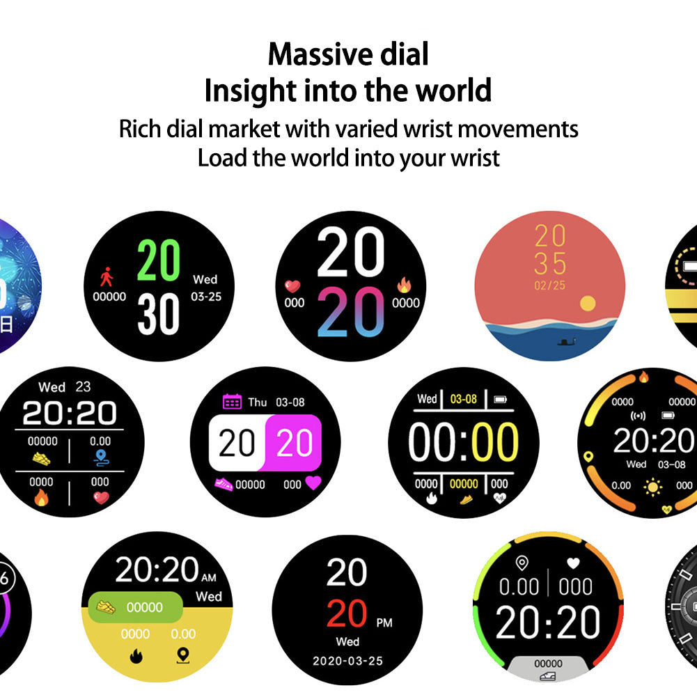 1.28 Inch Zl02 Smart Watch Heart Rate Blood Pressure Monitor Sport Running Watch Compatible for Android iOS King Kong