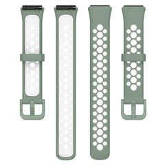 Two-color Watch Strap Soft Breathable Contrast Color Replacement Watchband Compatible For Huawei Band 7 midnight blue white
