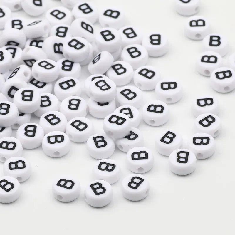 Color: plum, Item Diameter: 2mm - 50/100pcs/lot 7x4mm White Round A-Z Alphabet Letter Acrylic Loose Spacer Beads for Jewelry Making Diy Bracelet Accessories