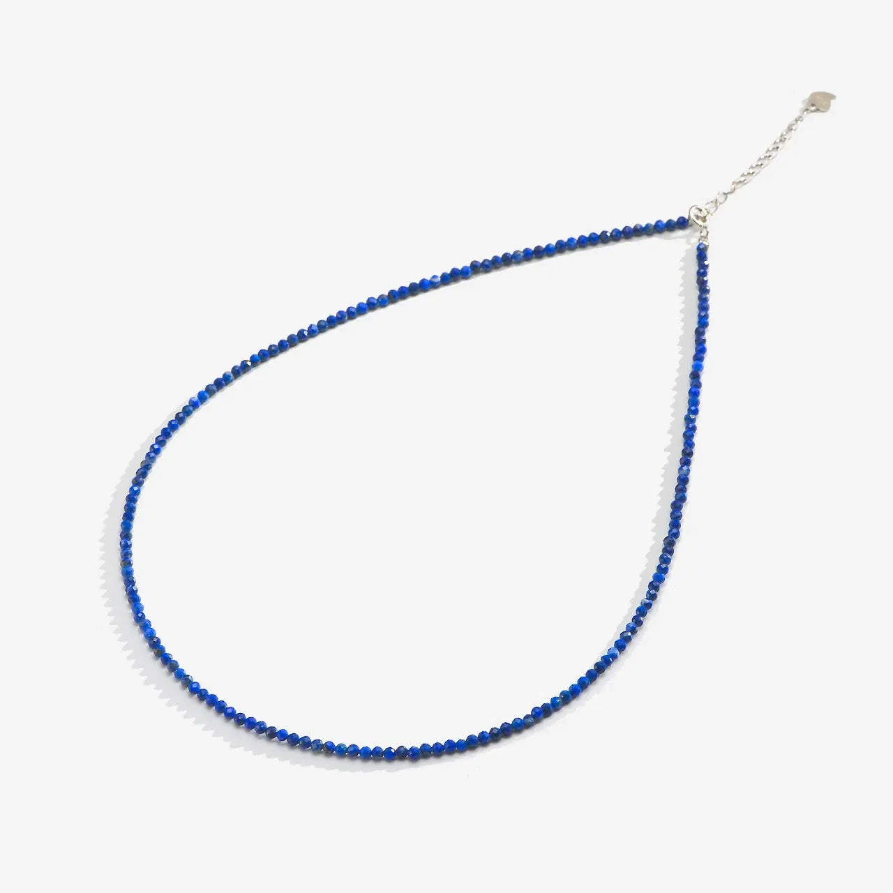 Gem Color: Black, Length: 40cm - Natural Stone Necklace Spinel/Lapis Lazul/Amazonite/Amethy/Tourmaline/Amethyst  Ketting 2MM Silver 925 Jewelry for Collier Femme