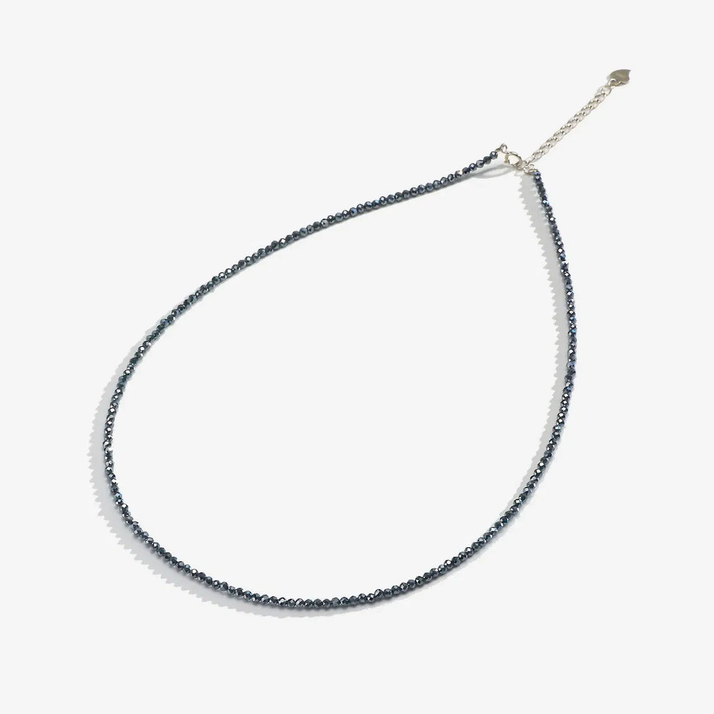 Gem Color: Clear, Length: 40cm - Natural Stone Necklace Spinel/Lapis Lazul/Amazonite/Amethy/Tourmaline/Amethyst  Ketting 2MM Silver 925 Jewelry for Collier Femme