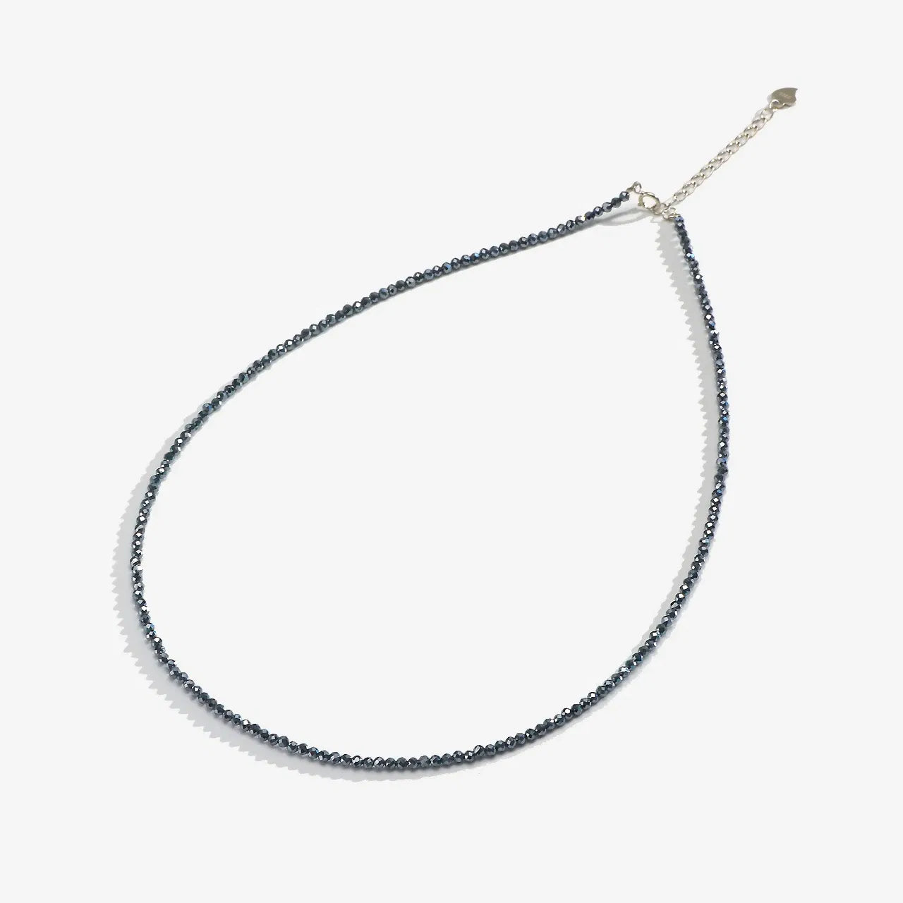 Gem Color: Clear, Length: 40cm - Natural Stone Necklace Spinel/Lapis Lazul/Amazonite/Amethy/Tourmaline/Amethyst  Ketting 2MM Silver 925 Jewelry for Collier Femme
