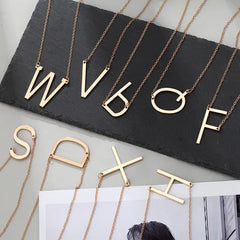 Metal Color: multi - Fashion Metal Necklace Golden Letter Bohemia Simple DIY Romantic Retro Woman's Necklace For Winter Jewelry Gift Free Shipping