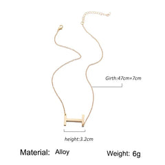 Metal Color: multi - Fashion Metal Necklace Golden Letter Bohemia Simple DIY Romantic Retro Woman's Necklace For Winter Jewelry Gift Free Shipping