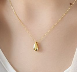 Simple Water Drop Hot 925 Sterling Silver Necklace