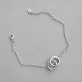 Party Double Loops Curb Chain 925 Sterling Silver Bracelet