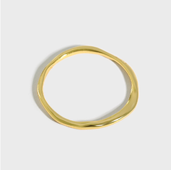Minimalist Irregular Tiny Fine 925 Sterling Silver Ring