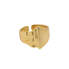 Holiday Irregular Wide New 925 Sterling Silver Adjustable Ring