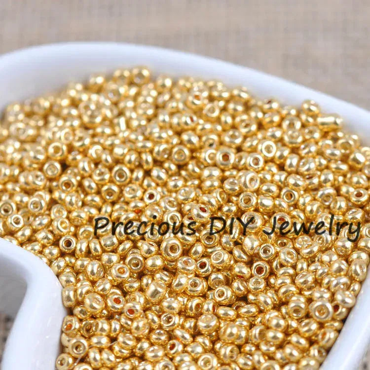 Color: Clear, Item Diameter: 4mm - Gold and Silver Color 2mm 3mm 4mm Crystal Glass Spacer beads,Czech Seed Beads For Jewelry Handmade DIY BLUV03X