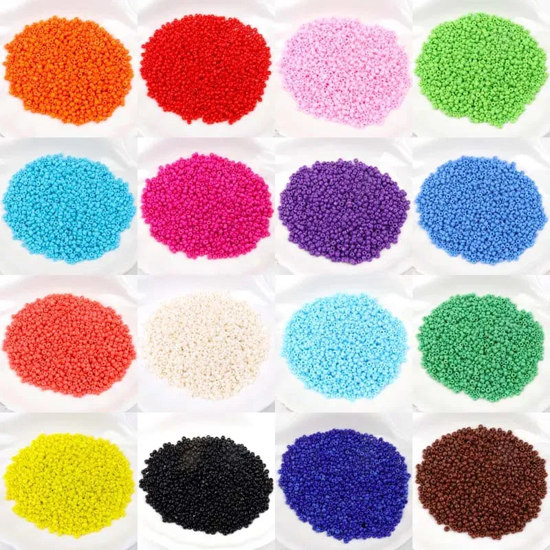 Color: Orange, Item Diameter: 4mm - 150-1000pcs 2/3/4mm Charm Czech Glass Seed Beads DIY Bracelet Necklace Beads For Jewelry Making DIY Earring Necklace