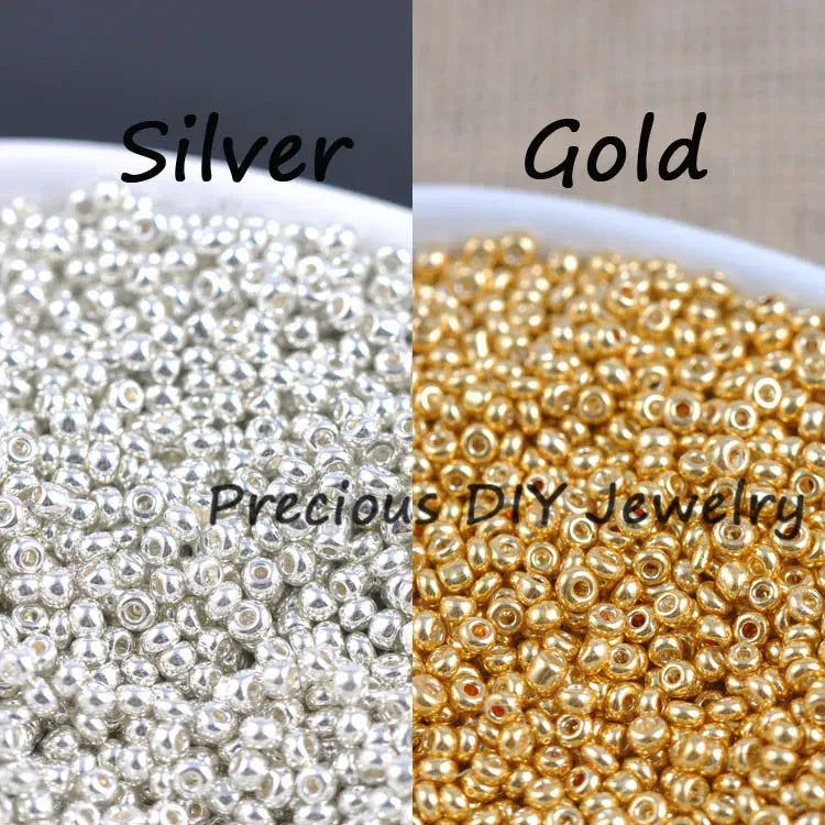 Color: Clear, Item Diameter: 4mm - Gold and Silver Color 2mm 3mm 4mm Crystal Glass Spacer beads,Czech Seed Beads For Jewelry Handmade DIY BLUV03X