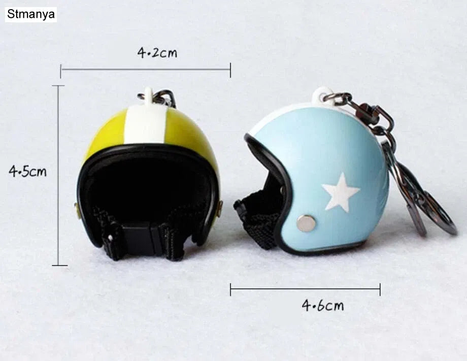 Color: Light Pink - New Motorcycle Helmets Key chain Women men Cute Safety Helmet Car Keychain Bags Hot Key Ring gift Jewelry wholesale 17022
