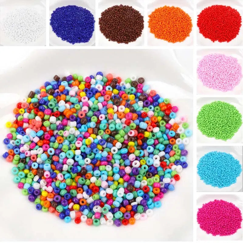 Color: WHITE, Item Diameter: 3mm - 150-1000pcs 2/3/4mm Charm Czech Glass Seed Beads DIY Bracelet Necklace Beads For Jewelry Making DIY Earring Necklace