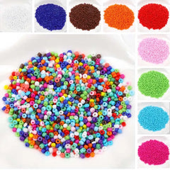 Color: GRAY, Item Diameter: 2mm - 150-1000pcs 2/3/4mm Charm Czech Glass Seed Beads DIY Bracelet Necklace Beads For Jewelry Making DIY Earring Necklace