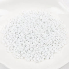 Color: WHITE, Item Diameter: 3mm - 150-1000pcs 2/3/4mm Charm Czech Glass Seed Beads DIY Bracelet Necklace Beads For Jewelry Making DIY Earring Necklace