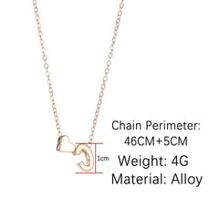 Metal Color: RED-BROWN, Main Stone Color: PURPLE - Fashion Tiny Heart Dainty Initial Necklace Gold Color Letter Name Choker Necklace For Women Pendant Jewelry Gift