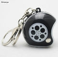 Color: Light Pink - New Motorcycle Helmets Key chain Women men Cute Safety Helmet Car Keychain Bags Hot Key Ring gift Jewelry wholesale 17022