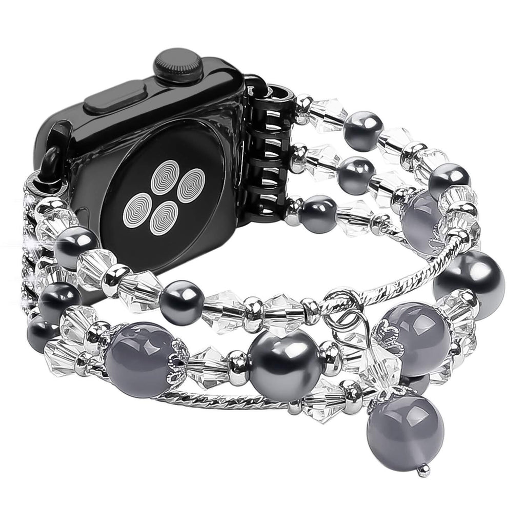 Jewelry Agate Watchband for iwatch Smartwatch Accessaries white_38-40MM