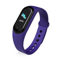 M5 Smart Sports Bracelet Band Sport Watch Vzheart Rate Blood Pressure Oxygen Monitoring Call Reminder Fitness Bracelet purple