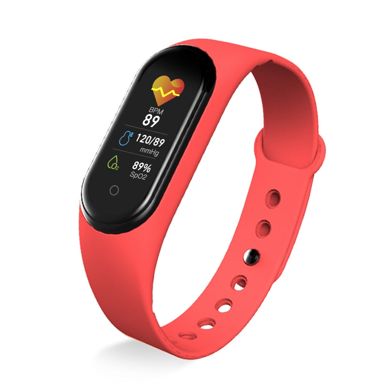 M5 Smart Sports Bracelet Band Sport Watch Vzheart Rate Blood Pressure Oxygen Monitoring Call Reminder Fitness Bracelet purple