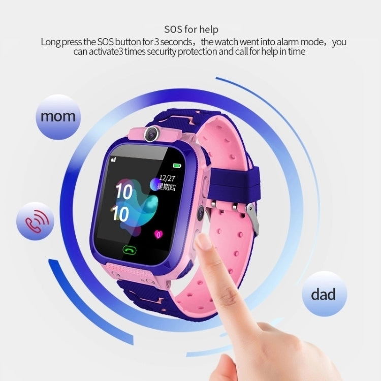 Children Smart Watch Phone Waterproof LBS Smartwatch Kids Positioning Call 2G SIM Card Remote Locator Watch Pink