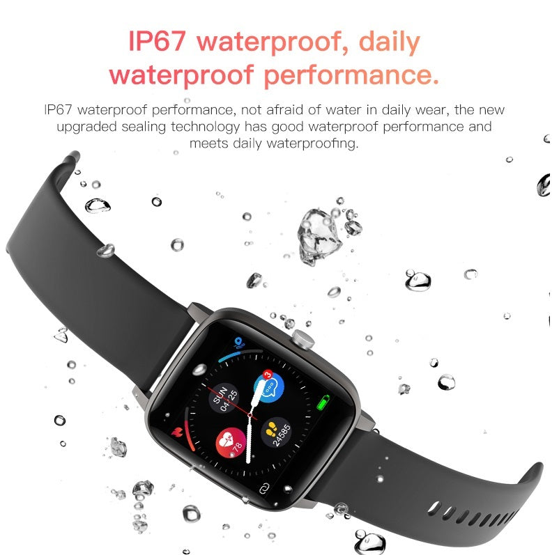 T98 Smart Watch Body Temperature Heart Rate Blood Pressure Monitor Sports Tracker Fitness Men Women Smart Bracelet Smartwatch gray