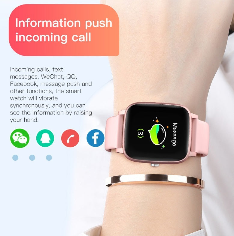 T98 Smart Watch Body Temperature Heart Rate Blood Pressure Monitor Sports Tracker Fitness Men Women Smart Bracelet Smartwatch gray