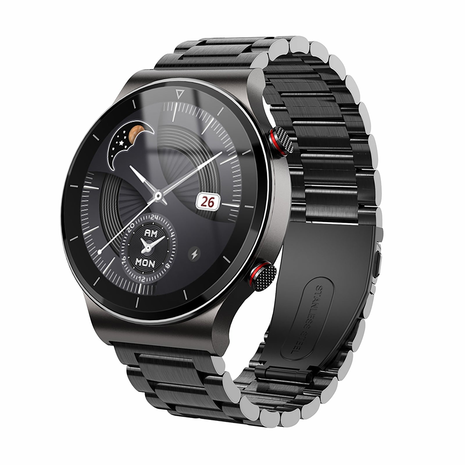 ZEBLAZE I19 Smart Watch Bluetooth Call Music Playback Photo Bracelet Sports Smartwatch Black Steel