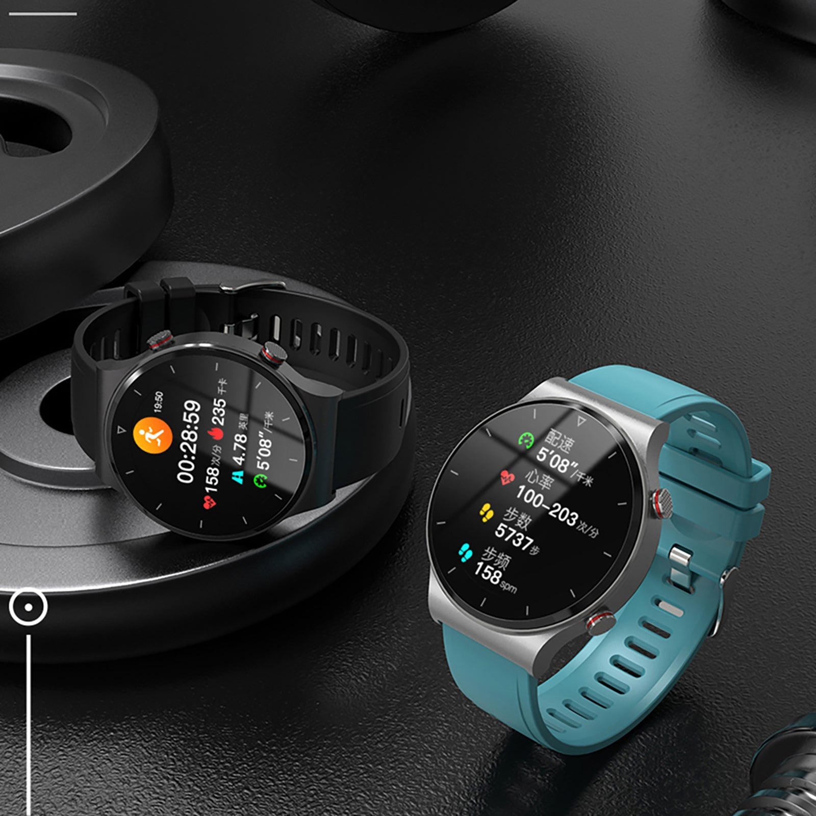 ZEBLAZE I19 Smart Watch Bluetooth Call Music Playback Photo Bracelet Sports Smartwatch Black Steel