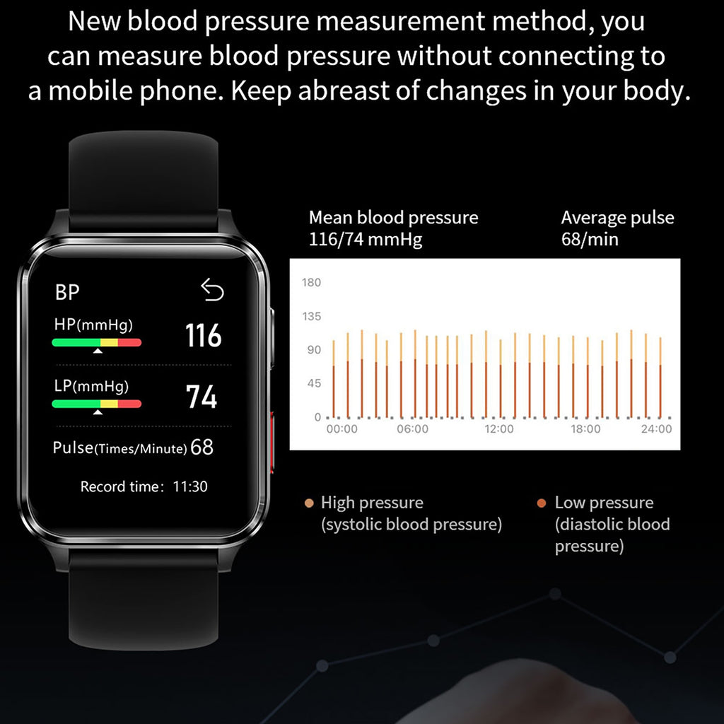 ZEBLAZE Smart Watch S6 Accurate Blood Pressure Blood Oxygen Heart Rate Sleep Monitoring Sports Smartwatch Blue