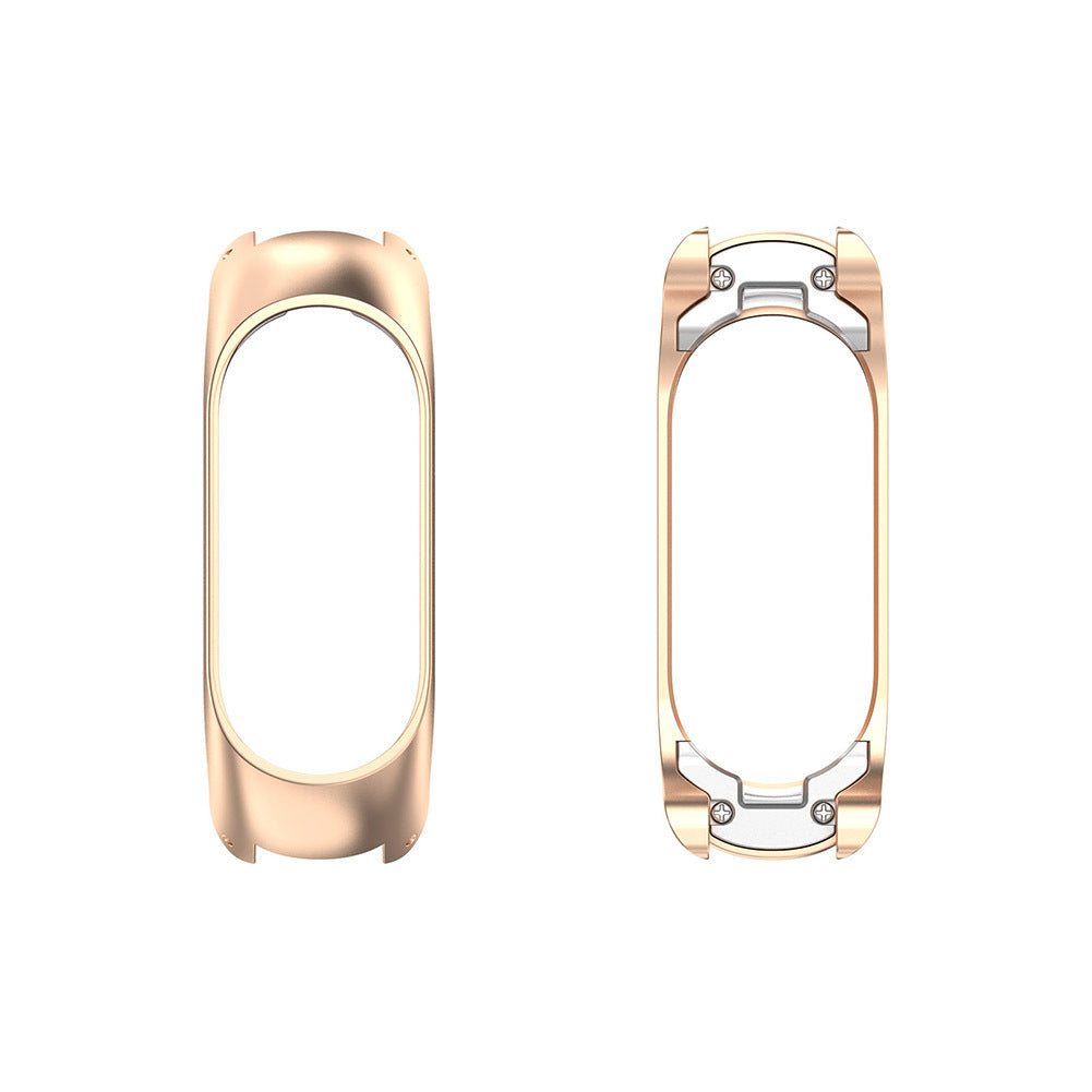 Smart Watch Frame Metal Protective Cover Frame Replacement Accessories Compatible For Mi Band 7 / 7nfc silver