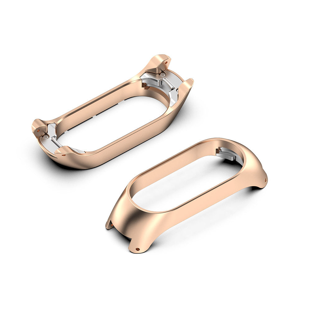 Smart Watch Frame Metal Protective Cover Frame Replacement Accessories Compatible For Mi Band 7 / 7nfc silver