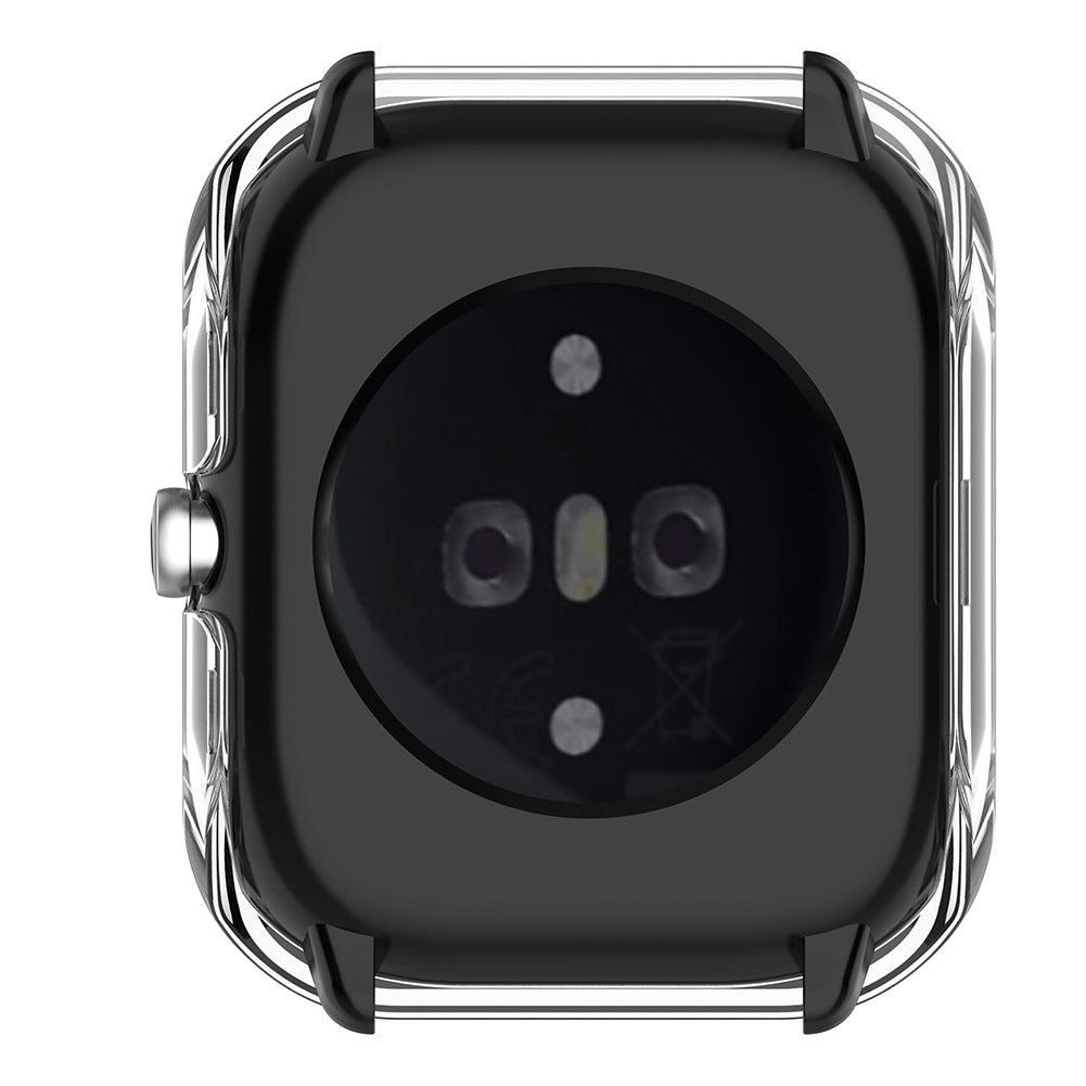 Screen Glass Protector Film Case Compatible For Huami Amazfit Gts4 Mini Smartwatch Full Protective Cover Ink blue