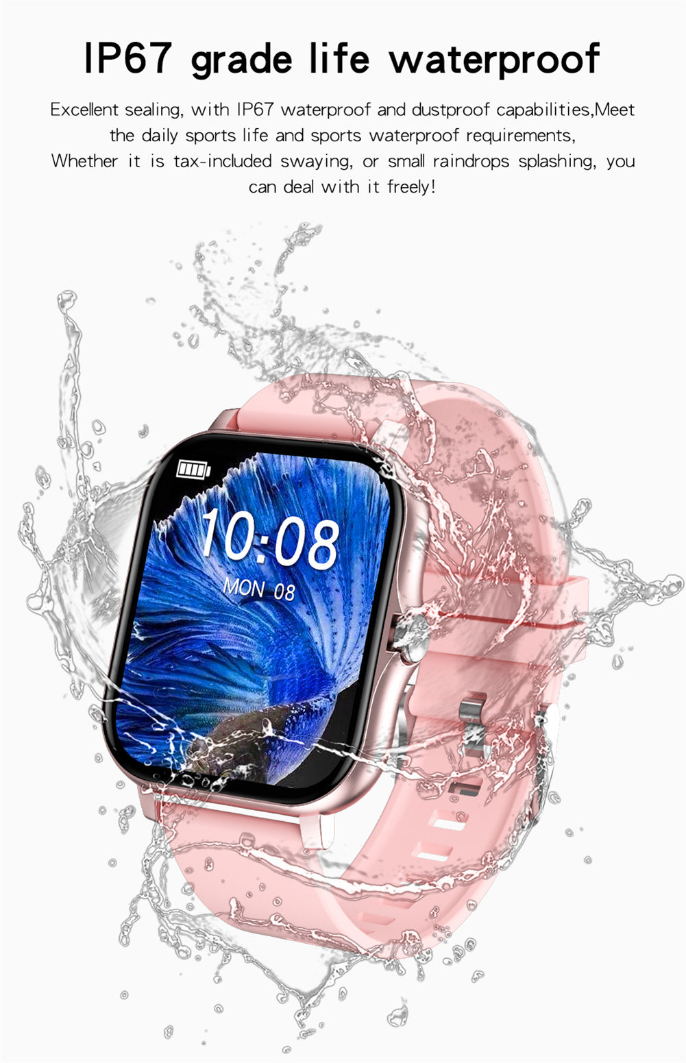Gt20 Smart Watch 1.69 Inch Full Touch Bluetooth Call Music Watch Health Monitoring Bracelet Black Steel Strap