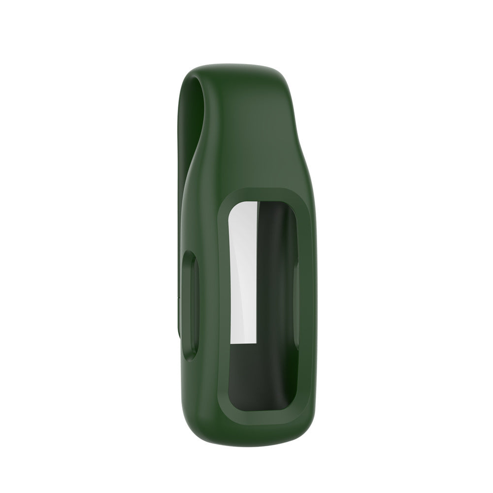Silicone Protective Case Skin Clip Steel Clip Protector Holder Watch Cover Compatible For Fitbit Inspire3 black