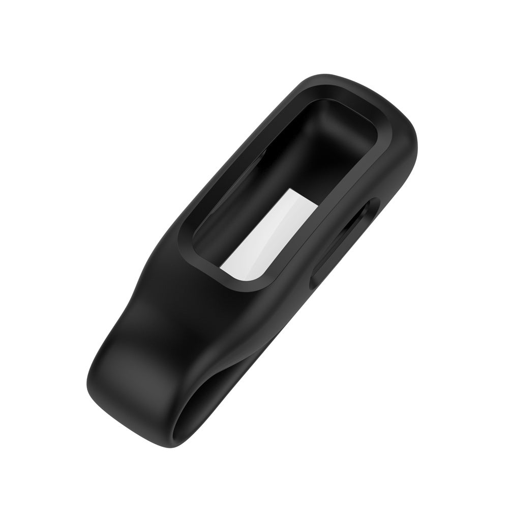 Silicone Protective Case Skin Clip Steel Clip Protector Holder Watch Cover Compatible For Fitbit Inspire3 black