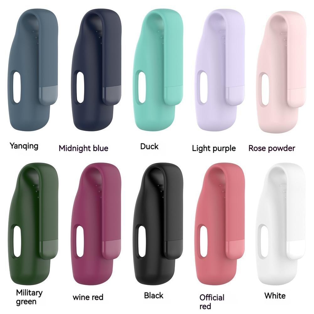 Silicone Protective Case Skin Clip Steel Clip Protector Holder Watch Cover Compatible For Fitbit Inspire3 black
