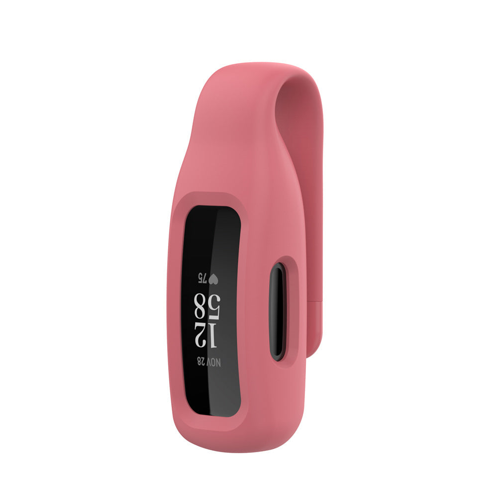 Silicone Protective Case Skin Clip Steel Clip Protector Holder Watch Cover Compatible For Fitbit Inspire3 White