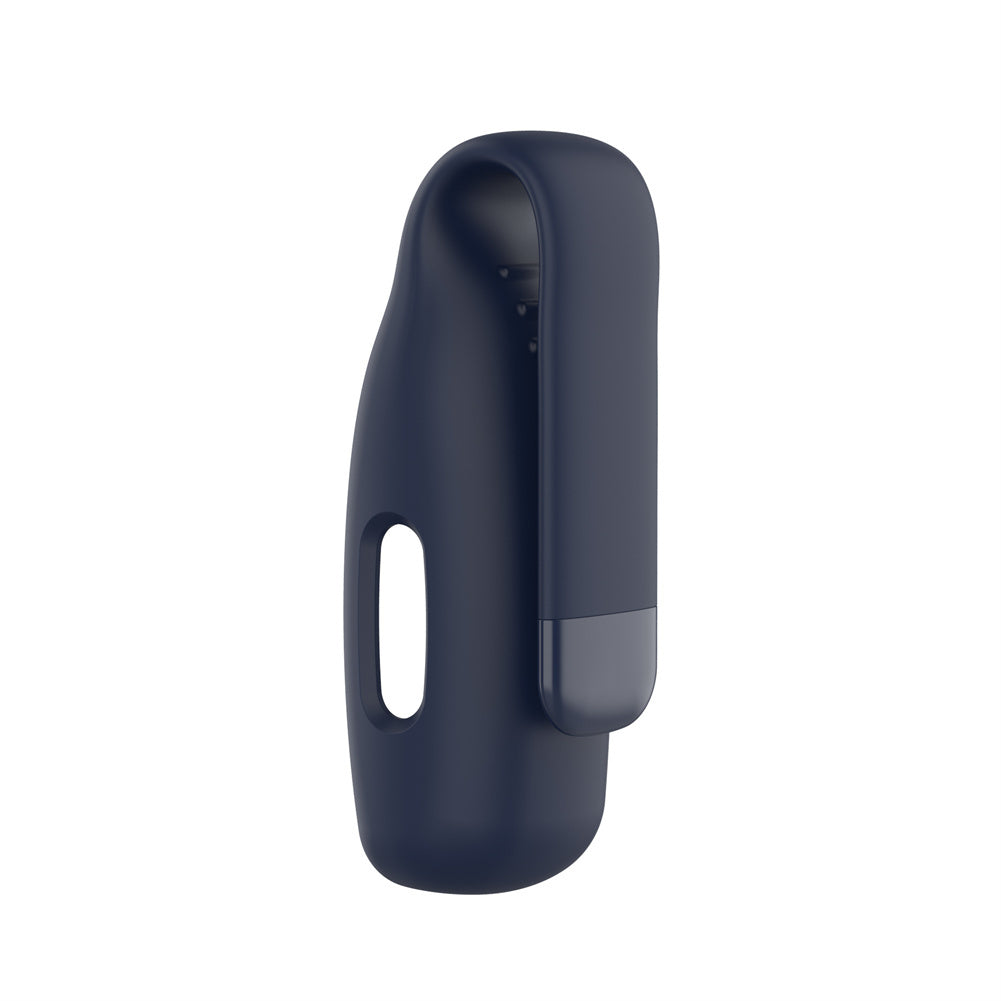 Silicone Protective Case Skin Clip Steel Clip Protector Holder Watch Cover Compatible For Fitbit Inspire3 White