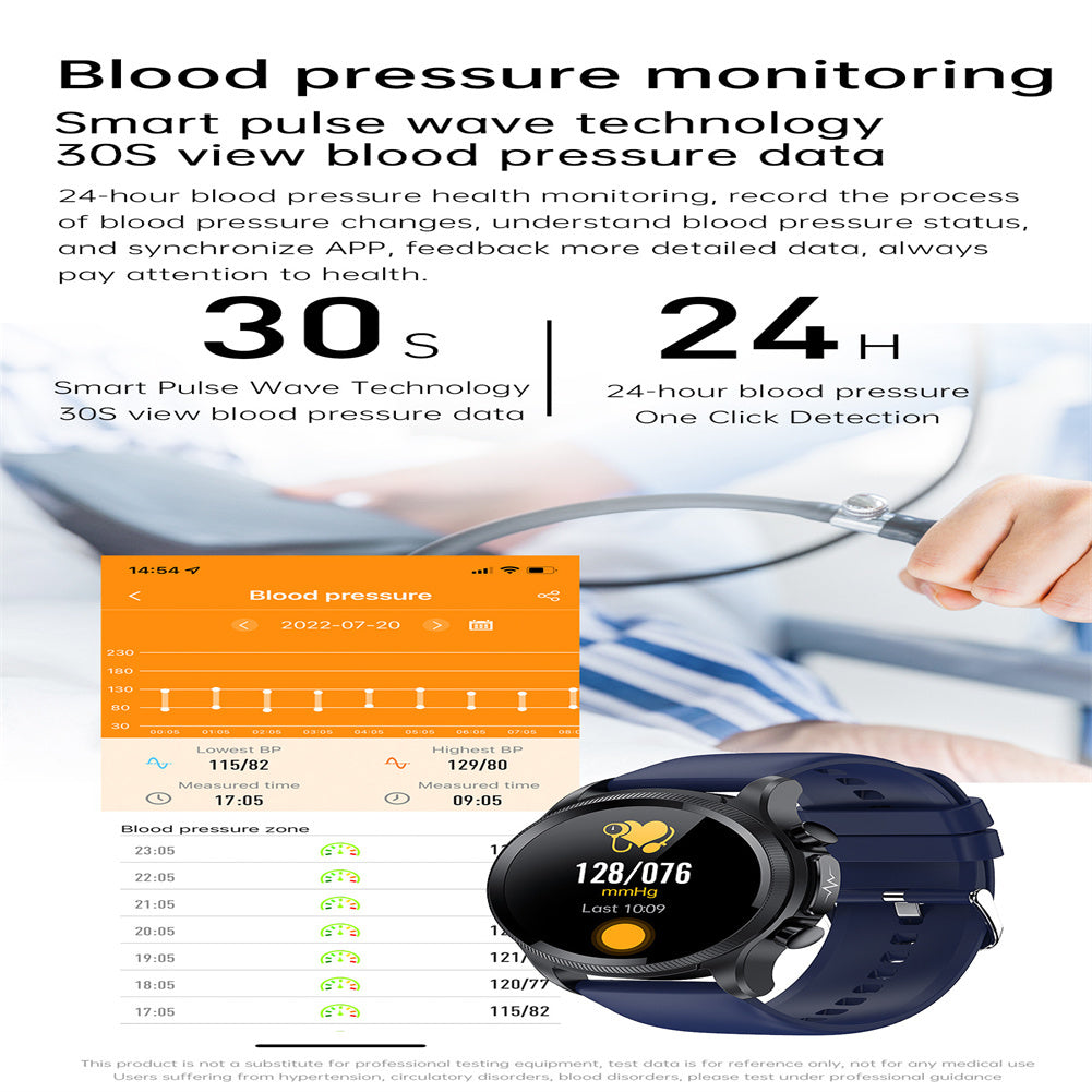 E400 Smart Watch Noninvasive Blood Glucose Ecg Body Temperature Blood Oxygen Monitoring Sport Smartwatch Red