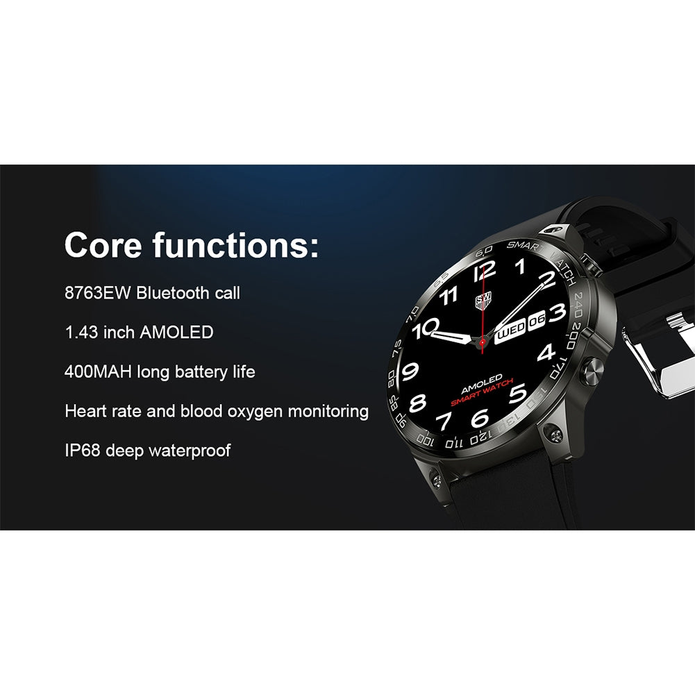 Dm50 Smart Watch Amoled Hd 1.4-inch Large Screen Bluetooth Call Heart Rate Blood Oxygen Monitor Smartwatch Green