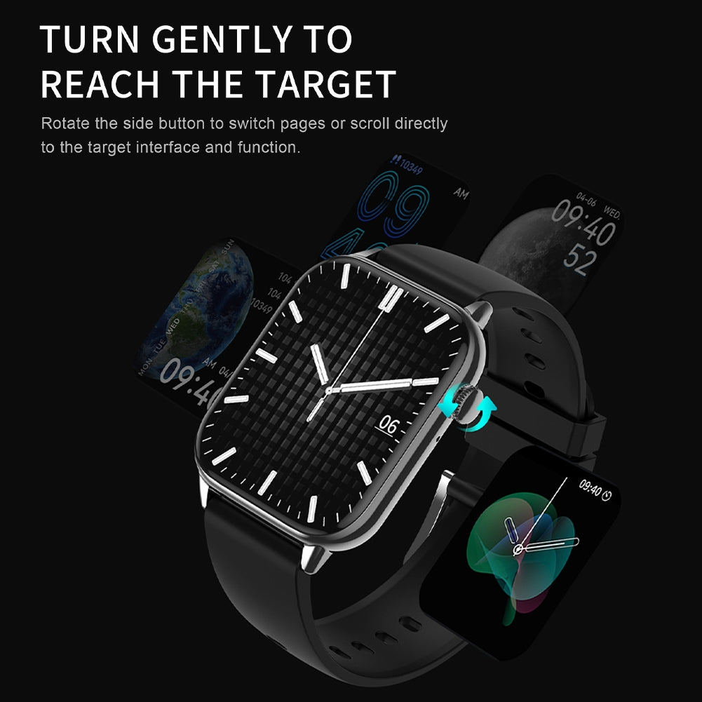 Hd11 Smart Watch Bluetooth Call Smart Ai Heart Rate Blood Pressure Monitoring Watch Silver Shell + Gray Silicone