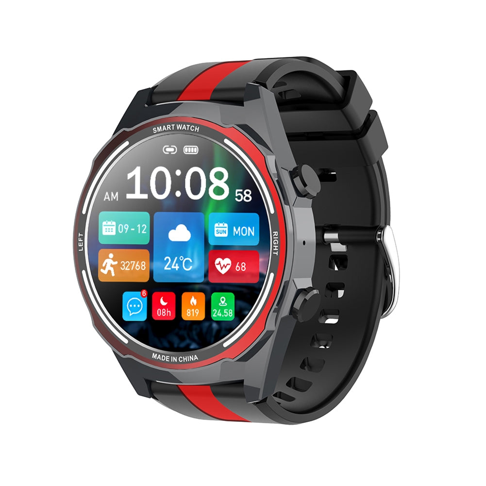 Max16 Smart Watch Bluetooth-compatible Call Offline Payment Pedometer Blood Oxygen Monitoring Smartwatch Black Red