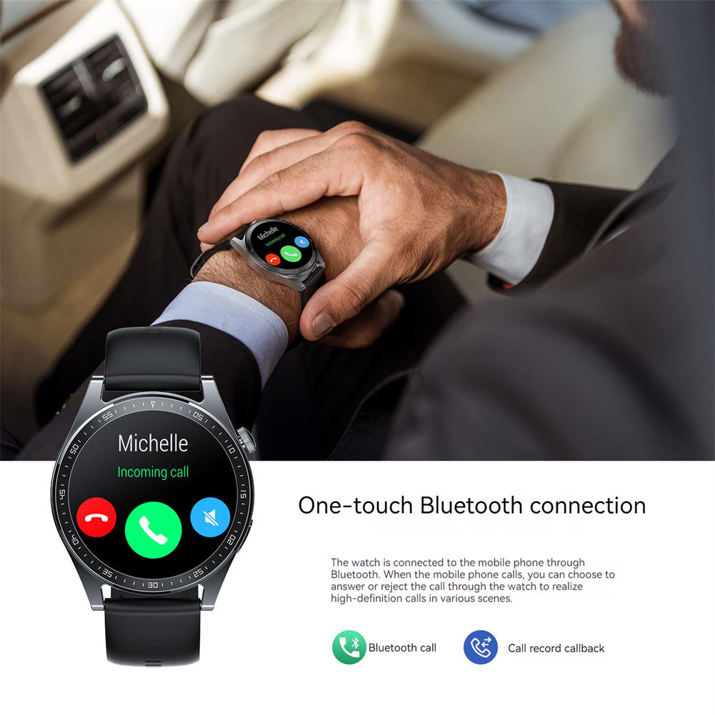 Fc2 Smart Watch Bluetooth Call Music Playing Heart Rate Monitoring Smartwatch Sports Bracelet Black
