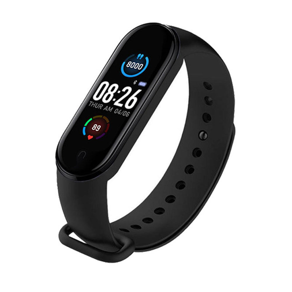 M5 Smart Watch Waterproof Heart Rate Blood Pressure Monitor Fitness Sports Smart Band Compatible For Ios Android blue