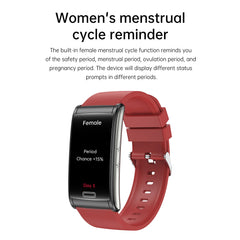 E600 Smart Watch Touch Screen Blood Sugar Ecg Blood Oxygen Monitoring Waterproof Sports Watch Blue Silicone