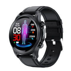 E400 Smart Watch Full Touch Screen Ecg Ppg Blood Oxygen Monitoring Ip68 Waterproof Smartwatch Blue Belt