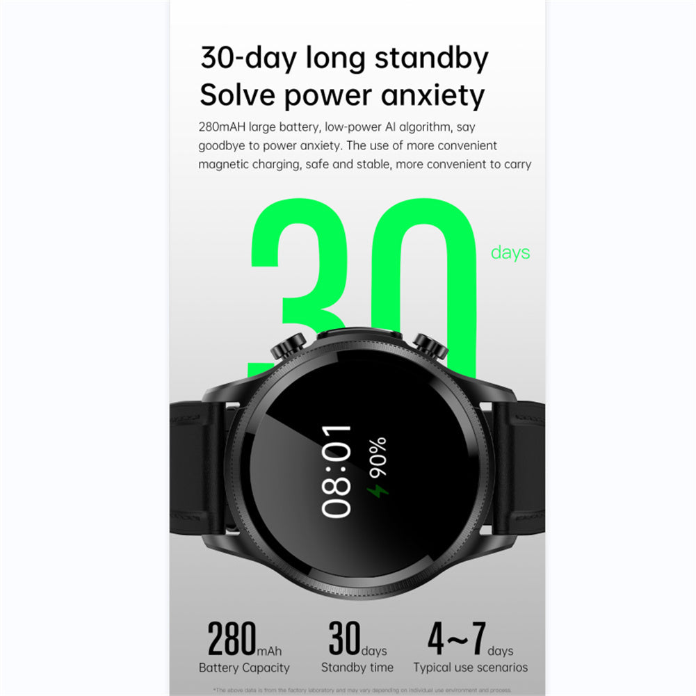 E400 Smart Watch Full Touch Screen Ecg Ppg Blood Oxygen Monitoring Ip68 Waterproof Smartwatch Black Belt w/ Bracket