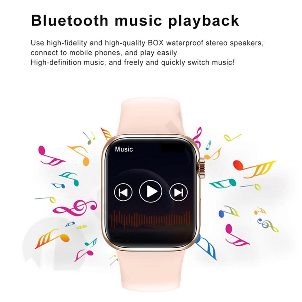 X8 Smart Watch 1.55 Inch Full Touch Screen Bluetooth Heart Rate Monitor Smartwatch for iOS Android Pink